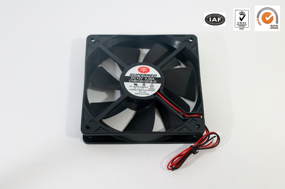 120x120x38mm DC พัดลมคอมพิวเตอร์ตะกั่วลวด AWG26 ตัวเลือกเอาต์พุตสัญญาณสำหรับ CPU ระบายความร้อน