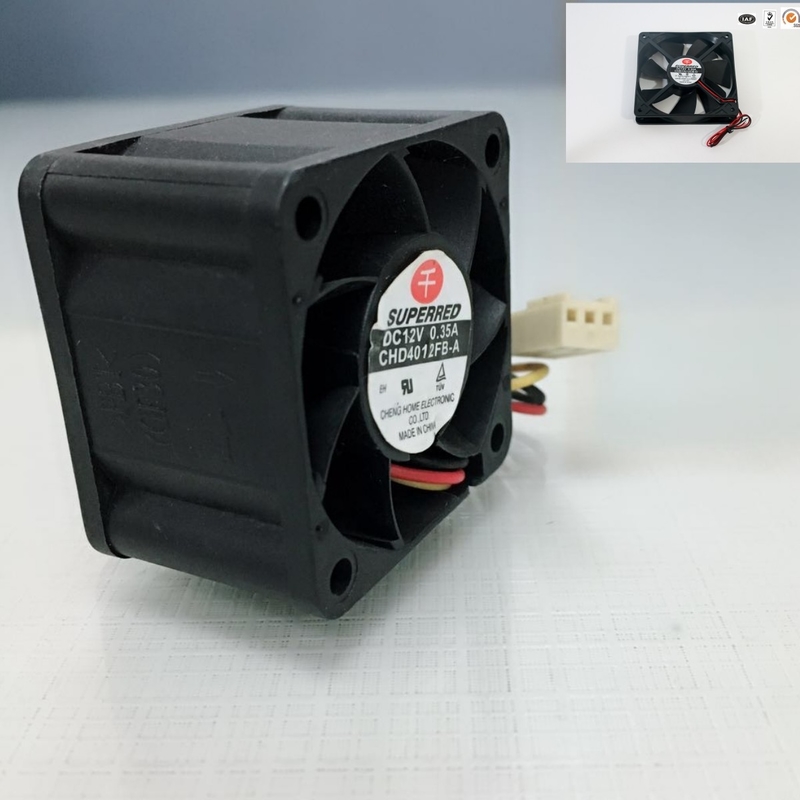 2.4W DC พัดลมระบายความร้อนลูกปืน / แบริ่งแขนพร้อมขั้วต่อ 3 ขา